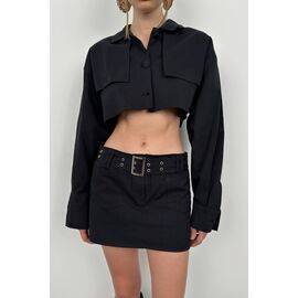 Women's Button Detail Crop Jacket