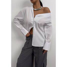 Women's Asymmetrical Shawl Collar Shirt