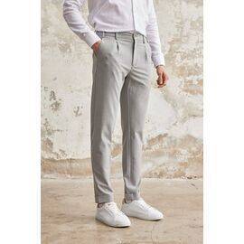 Pleated Trousers with Elastic Waist