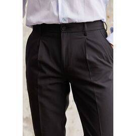 Single Pleated Fabric Trousers with Side Pockets