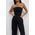 Women's Strapless Denim Jumpsuit with Cargo Pocket