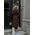 Women's Quilted Pattern Maxi Length Trench Coat