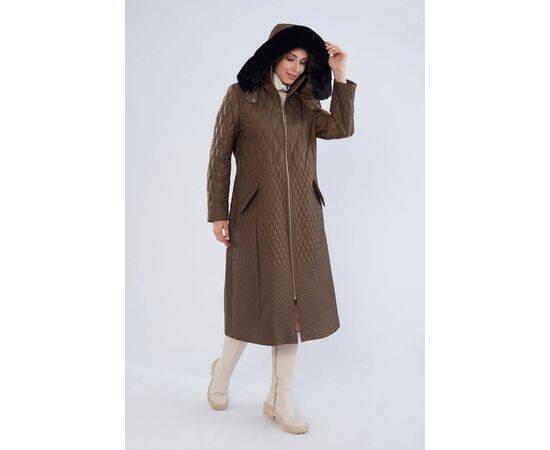 Women's Midi Length Quilted Coat (Kaban)