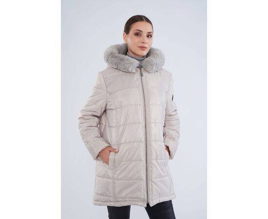 Women's Plus Size Faux Fur Puffer Coat (Kaban)