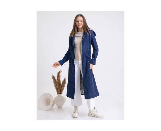 Women's Trench Coat with Lacing Detail and Adjustable Waist