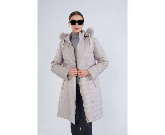 Women's Plus Size Faux Fur Quilted Coat (Kaban)