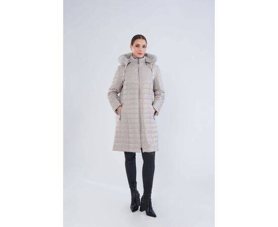 Women's Plus Size Faux Fur Quilted Coat (Kaban)