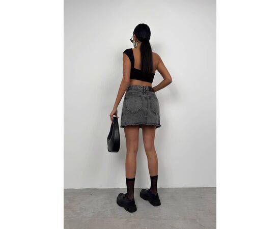 Women's Asymmetric Cut Denim Skirt