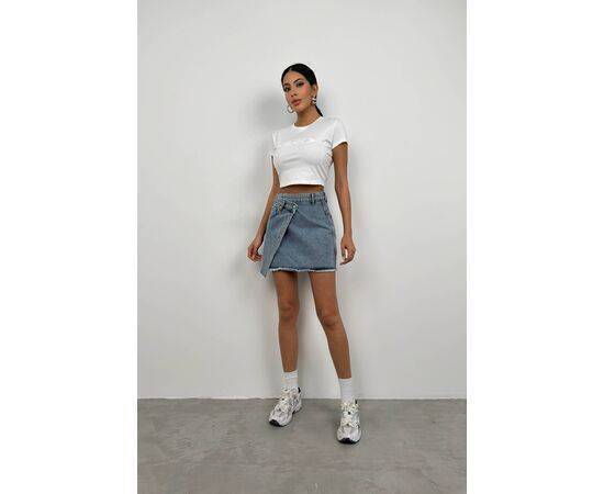 Women's Asymmetric Cut Denim Skirt