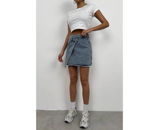 Women's Asymmetric Cut Denim Skirt