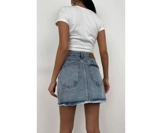 Women's Asymmetric Cut Denim Skirt