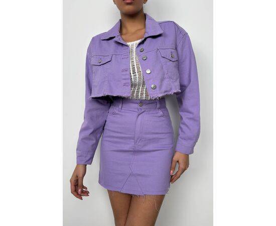 Women's Crop Jacket with Buttons