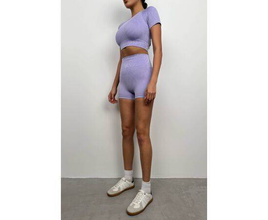 Women's Half Sleeve Crop Top & Cycling Tights Set