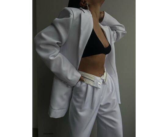 Women's Waist Fold Trousers & Blazer Jacket Set