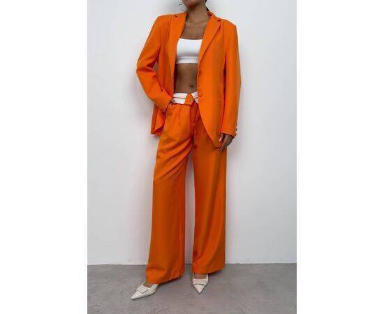 Women's Waist Fold Trousers & Blazer Jacket Set