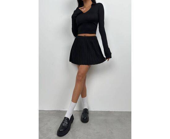 Women's Pleated Knit Skirt