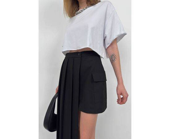 Women's Asymmetric Cut Pleated Skirt