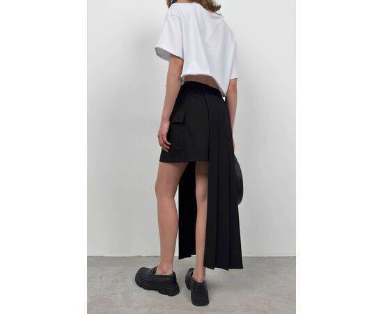 Women's Asymmetric Cut Pleated Skirt