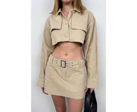 Women's Belt Detail Mini Skirt