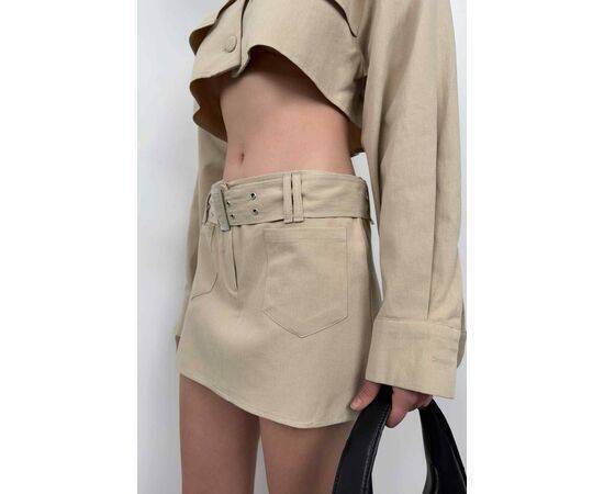 Women's Belt Detail Mini Skirt