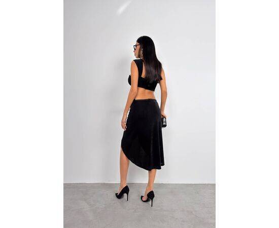 Women's Buckle Detail Asymmetrical Skirt