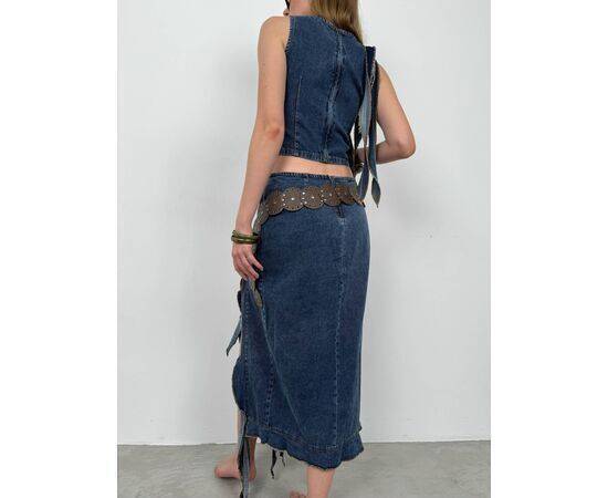 Women's Ruffle Denim Skirt