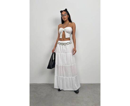 Women's Elastic Waist Maxi Skirt