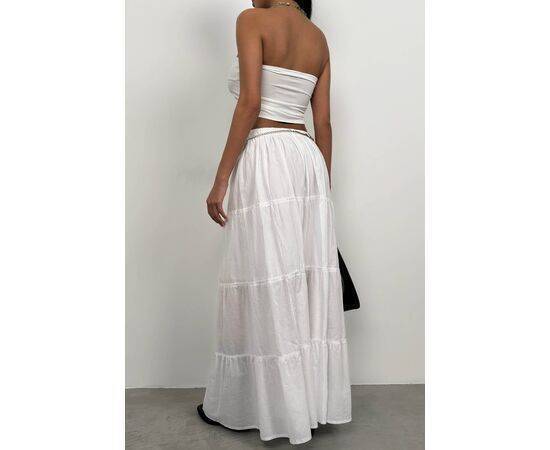 Women's Elastic Waist Maxi Skirt