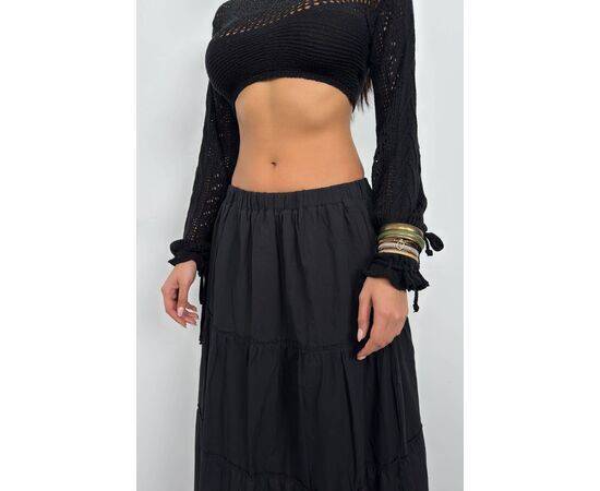 Women's Elastic Waist Maxi Skirt