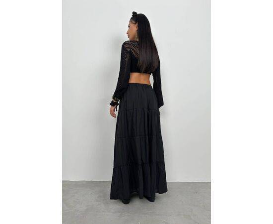 Women's Elastic Waist Maxi Skirt