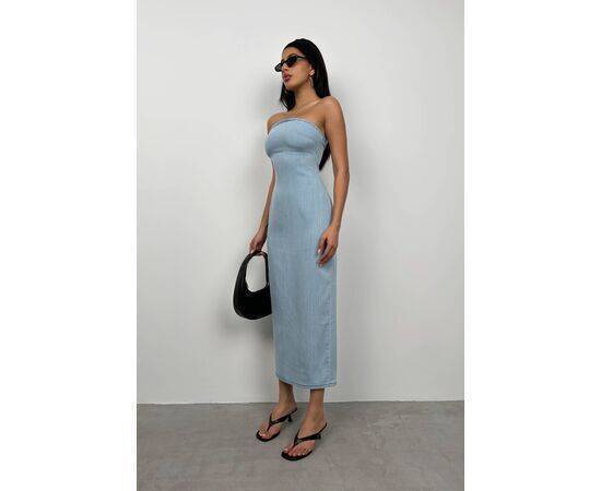 Women's Strapless Denim Dress