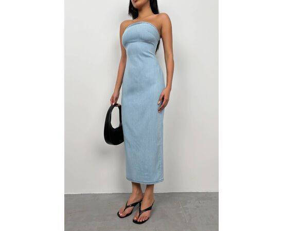 Women's Strapless Denim Dress