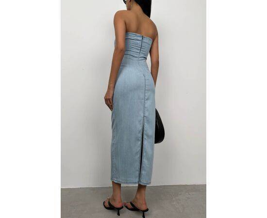 Women's Strapless Denim Dress