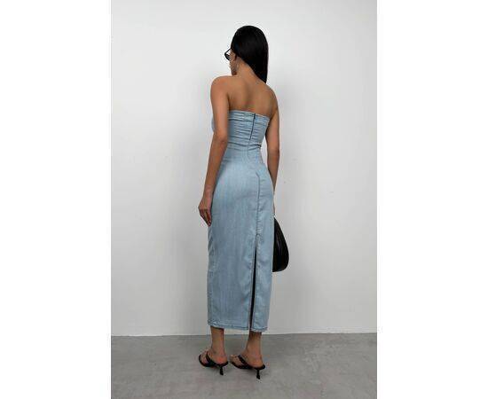 Women's Strapless Denim Dress