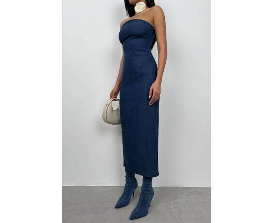 Women's Strapless Denim Dress