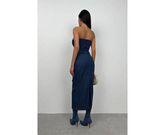 Women's Strapless Denim Dress