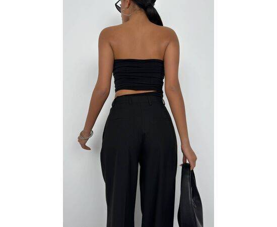 Women's Asymmetric Strapless Crop