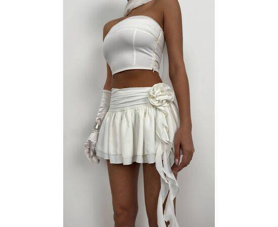 Women's Rose Detail Flounce Skirt