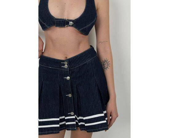 Women's Striped Pleated Skirt