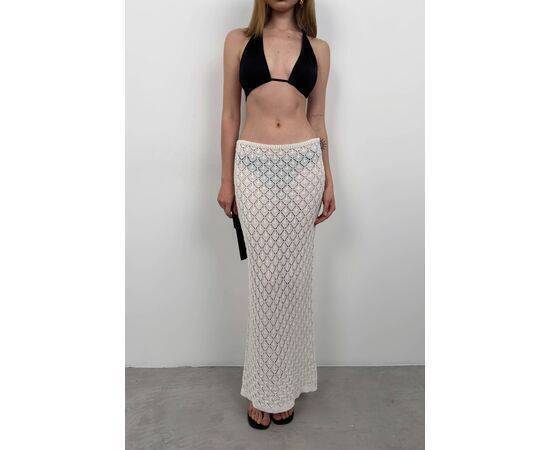 Women's Maxi Length Openwork Skirt