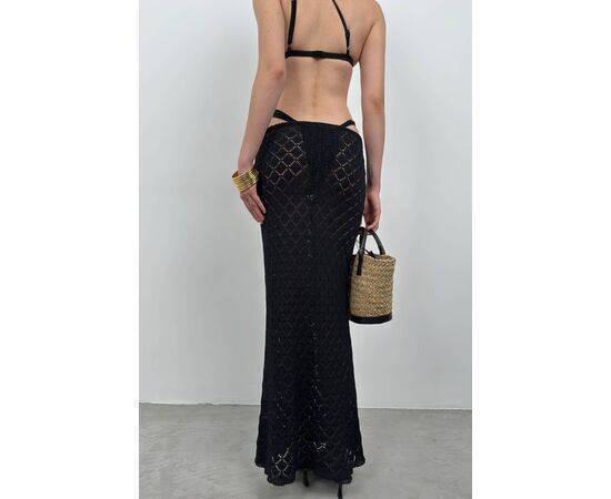 Women's Maxi Length Openwork Skirt