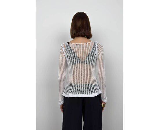 Women's Openwork Long Sleeve Blouse