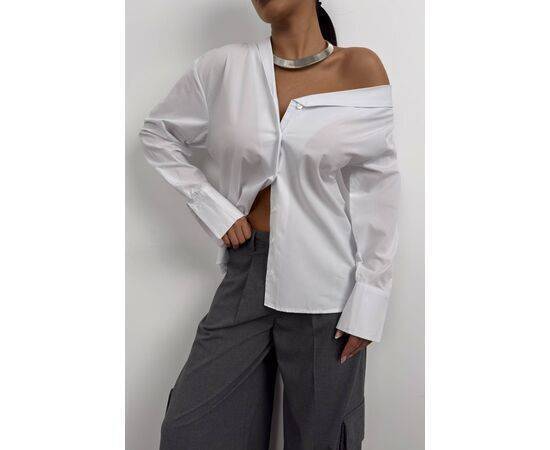 Women's Asymmetrical Shawl Collar Shirt