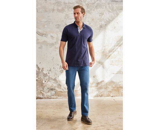 Polo Neck Short Sleeve T-Shirt with Pockets