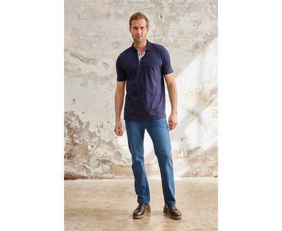 Polo Neck Short Sleeve T-Shirt with Pockets