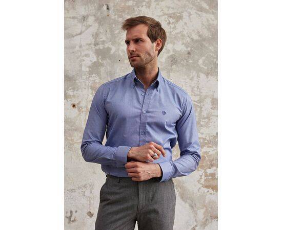 Oxford Classic Fit Buttoned Collar Long Sleeve Cotton Shirt