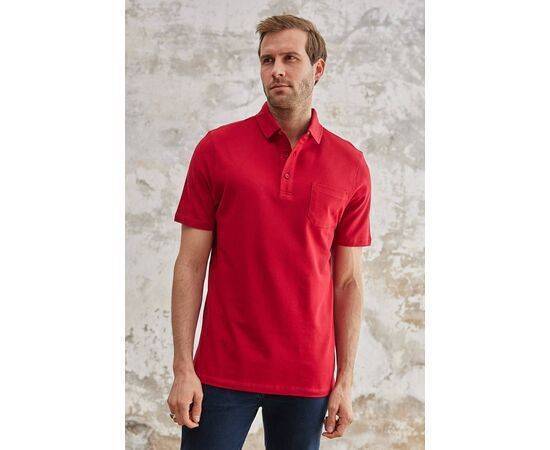 Polo Neck Short Sleeve T-Shirt with Pocket