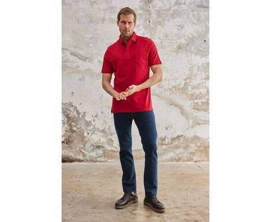 Polo Neck Short Sleeve T-Shirt with Pocket