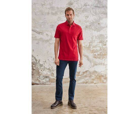 Polo Neck Short Sleeve T-Shirt with Pocket