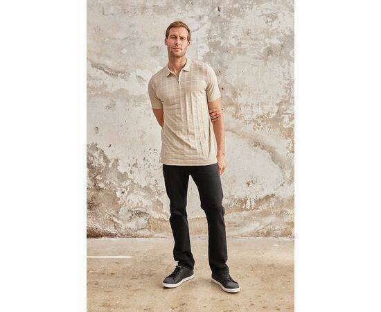 Zippered Polo Neck Short Sleeve T-Shirt